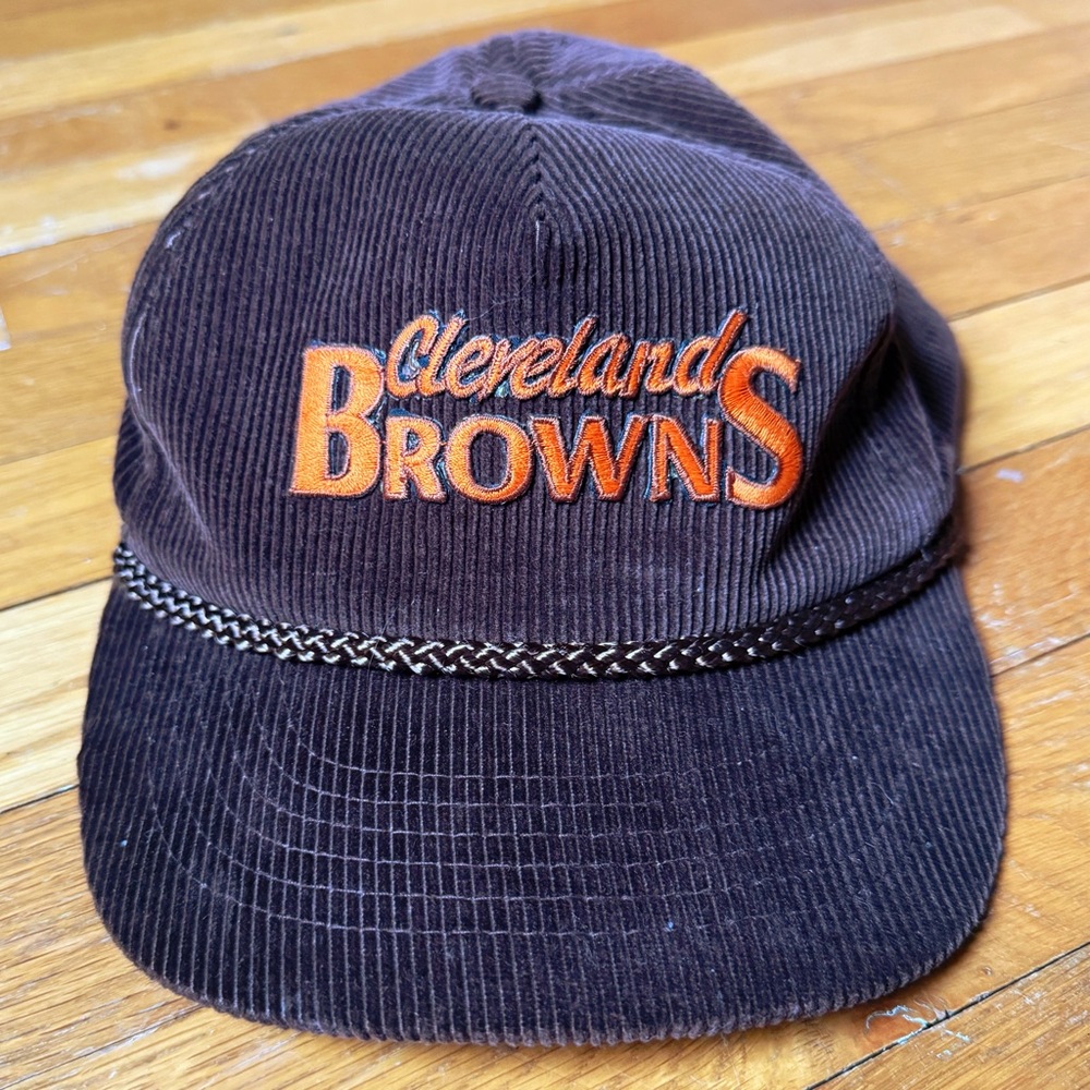 1980 - 1990’s Vintage Tournament Apparel Cleveland Browns Corduroy SnapBack Hat